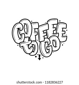 Hand lettering quote with sketches for coffee shop or cafe. Hand drawn vintage typography collection isolated on white background. Vector