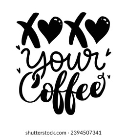 Hand lettering quotes with sketches for coffee shop or cafe. Hand drawn vintage typography collection isolated on white background. Mug Lettering Quotes Design