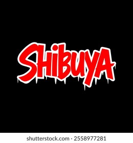 hand lettering a shibuya city