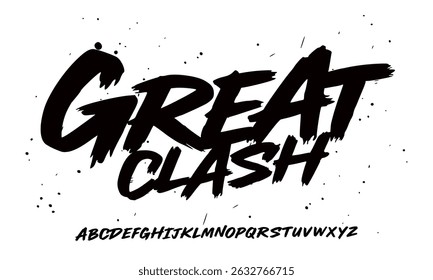 Hand Lettering Sketch Font. Brush Font. Rough Font. Vector alphabet.