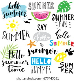 hand lettering summer set