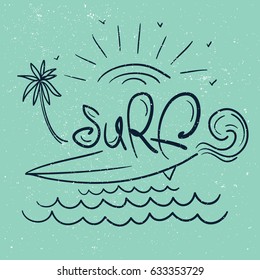 Hand lettering Surf