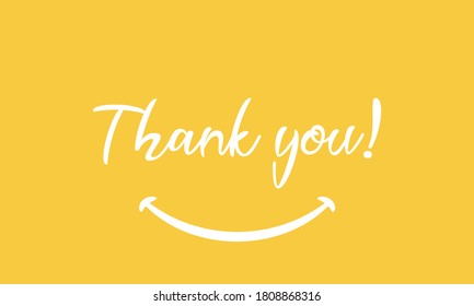 Hand lettering Thank You with sunburst vintage graphic on colorful background. Trendy banner, poster, greeting card and postcard with calligraphy for holiday Thanksgiving Day. Vector Illustration.
