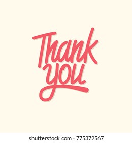 Hand lettering thank you. For your business presentations