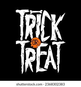 truco de escritura a mano o tratamiento de texto, tipografía de halloween