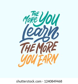 Hand Lettering Typography Design Poster Motivational Stock Vector ...