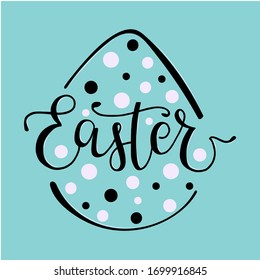 Handschrift Typografie Frohe Ostern Text als Logotyp, Abzeichen oder Postkarte, Karte, Einladung, Flyer, Banner-Vorlage. Handskizziert. Weihnachtsgrüße. 


