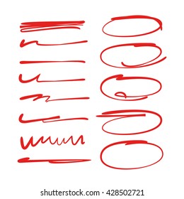 hand lettering underlines lines and circle markers