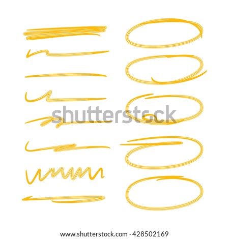 hand lettering underlines lines and circle markers