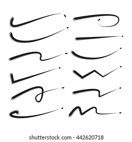 hand lettering underlines lines set