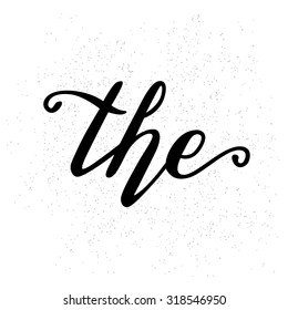 The hand lettering vector