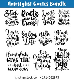 Handschrift, Vektorgrafik, SchönheitBlogs, Haare spricht lauter als Worte, Friseure, Zierkarten, Schönes Mädchen mit langen Haaren und Schriftsatz über Balayage, Fairstyle Typografie-Bundle