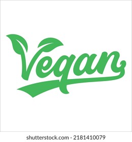 Hand lettering "Vegan". Vector calligraphy