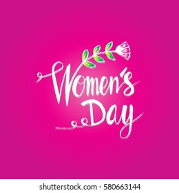 Hand lettering Women's Day.
