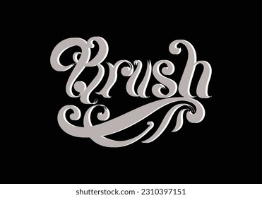palabra con letras a mano de BRUSH