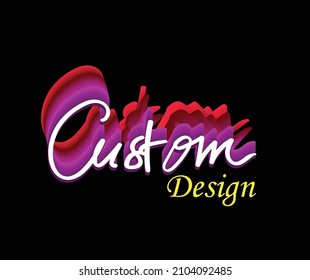 hand lettering word of custom design