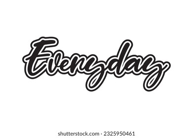 una letra a mano con la palabra todos los días