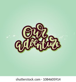 hand lettering words for design