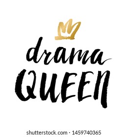 Hand Lettering Queen King Background Gold Stock Vector (Royalty Free ...