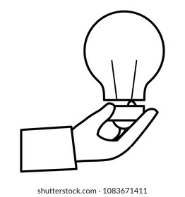 hand lifting bulb light