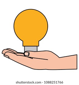 hand lifting bulb light