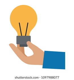 hand lifting bulb light