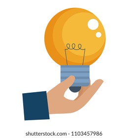 hand lifting bulb light