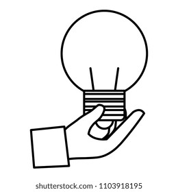 hand lifting bulb light