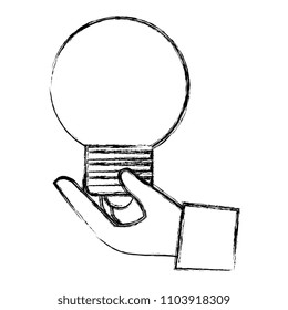 hand lifting bulb light