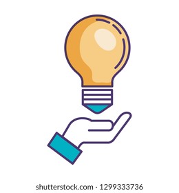 hand lifting bulb light