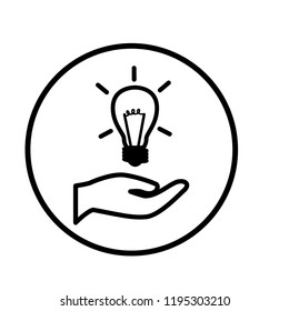 hand lifting bulb light idea