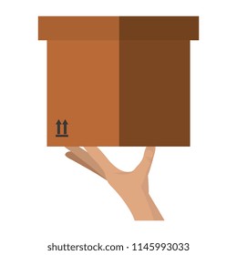 hand lifting carton box