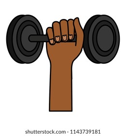 hand lifting dumbell icon