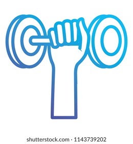 hand lifting dumbell icon