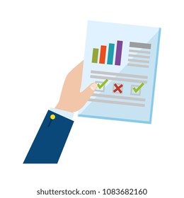 hand lifting finance document paper