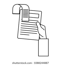 hand lifting finance document paper