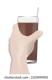 vaso levantador de mano de refresco