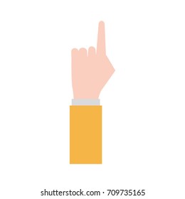 hand lifting index finger icon image 