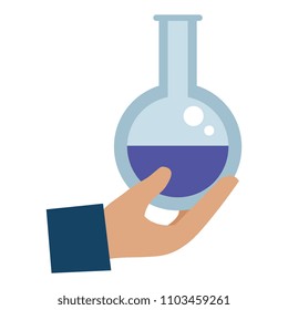 hand lifting tube test isolated icon