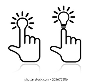 elemento de diseño de iconos de la bombilla de luz manual