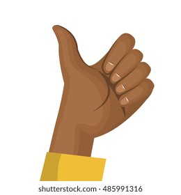 hand like afro yellow cloth