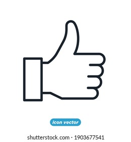 hand like customer review icon template color editable. Happy Testimonial symbol vector illustration for graphic and web design.