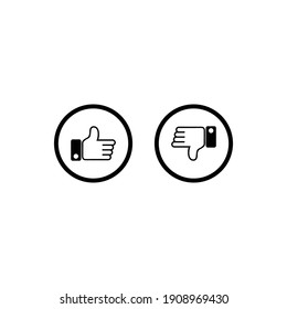 Hand Like Dislike Icon Vector Sign Symbol