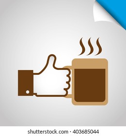 hand like and elements design 