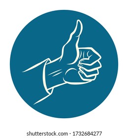 hand like gesture. Comics caricature pop art retro illustration drawing