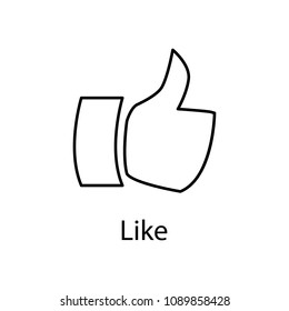 hand of like sign icon. Element of web icon with name for mobile concept and web apps. Detailed hand of like sign icon can be used for web and mobile. Premium icon on white background