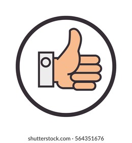 hand like symbol flat icon