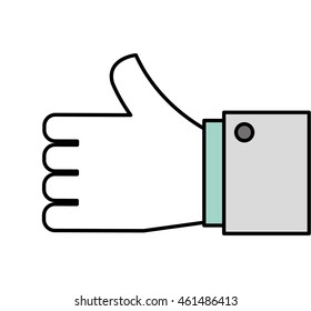 hand like symbol icon vector isolated graphic