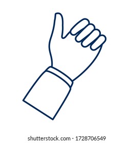 símbolo de mano aislado icono gráfico vectorial