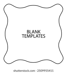 hand line abstract frame picture templates isolated on white background